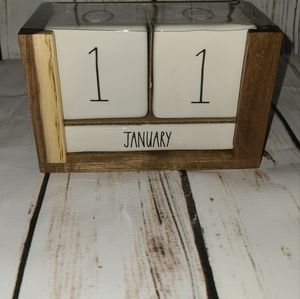 Rae Dunn wooden calendar
